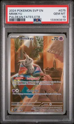 2024 POKEMON SVP EN-SV BLACK STAR PROMO #075 MIMIKYU PSA 10 - Image 1