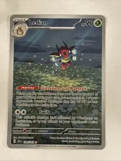 Pokemon TCG Ledian Illustration Rare Sv07 Stellar Crown 144/142 NM Condition - Image 1
