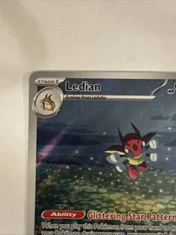 Pokemon TCG Ledian Illustration Rare Sv07 Stellar Crown 144/142 NM Condition - Image 2