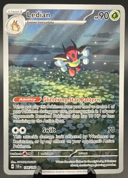 Ledian 144/142 SV07 Stellar Crown Illustration Rare Holo Full Art Pokemon TCG NM - Image 1