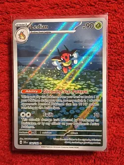 Pokemon TCG Ledian Illustration Rare Sv07 Stellar Crown 144/142 NM Condition - Image 1