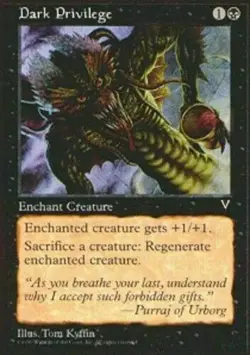 4 Dark Privilege - LP - Visions - mtg - 4x x4 - Image 1