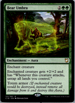 Bear Umbra from Commander 2018, #131 in LP condition 2018 - Image 1