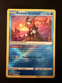 Radiant Greninja Holo 46/189 Pokemon SWSH: Astral Radiance - NM - Image 1