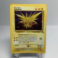 Zapdos 30/62 WOTC Fossil Holo Pokemon Card - Image 1