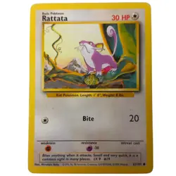 Pokemon TCG Rattata 61/102 Base Set Common WOTC - Image 1
