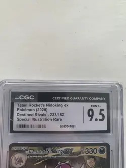 Pokemon TCG Team Rocket's Nidoking EX Sir 233/182 Destined Rivals CGC MINT + 9.5 - Image 3