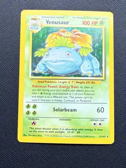Pokemon TCG Venusaur Holo Rare Card 15/102 Base Set LP, SEE PICTURES!!! - Image 1