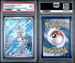 2025 POKEMON JTG EN-JOURNEY TOGETHER ILLUSTRATION RARE #167 N'S RESHIRAM PSA 9 - Image 3