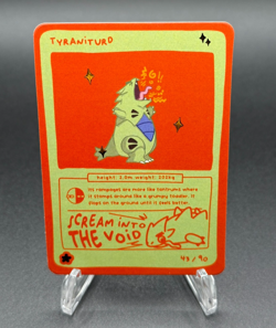Pokedoodles Tyraniturd 43/90 - Rare Card - Pokemon Tyranitar Fan Art - Image 1