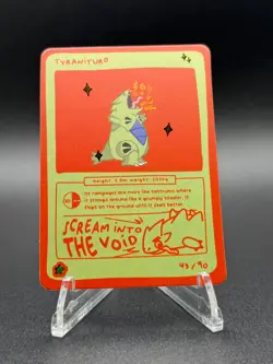 Pokedoodles Tyraniturd 43/90 - Rare Card - Pokemon Tyranitar Fan Art - Image 2
