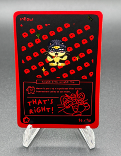 Pokedoodles Meow 83/90 - Rare - Pokemon Meowth Fan Art - Image 1