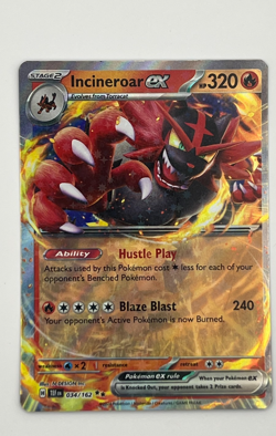 Incineroar ex 034/162 Sv05: Temporal Forces Holo pokemon card - Image 1