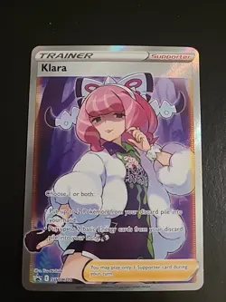 Pokemon TCG - Klara SWSH 302 Black Star Promo Full Art NM - Image 1