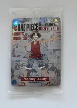 Bandai Namco One Piece Card Game Monkey D. Luffy US Voyage Promo Card P-055 - Image 1