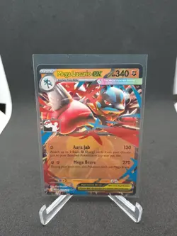 Pokemon Mega Lucario EX 077/132 Mega Evolutions Prize Pack Series 8 Play Stamp - Image 1
