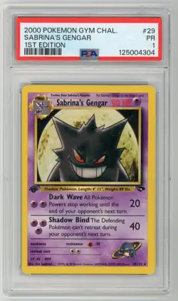 2000 POKEMON GYM CHALLENGE 1ST EDITION #29 SABRINA'S GENGAR PSA 1 *POP 8* - Image 1