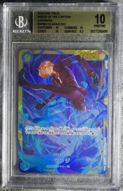 One Piece Card Sanji SEC OP06-119 Wings of the Captain BGS 10 - Image 1
