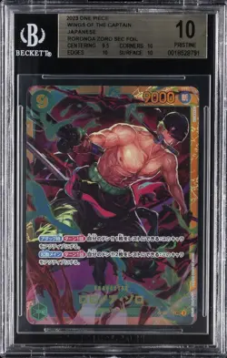 2023 ONE PIECE WINGS OF THE CAPTAIN JPN SECRET RARE - FOIL RORONOA ZORO BGS 10 - Image 1