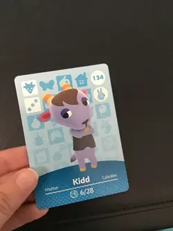 Animal Crssing Amiibo Card New Horizons #134 Kidd *MINT* - Image 1