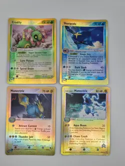 Pokemon TCG 4 Lot Vintage Reverse Holo Cards 2003 2004 - Image 1