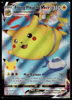 Flying Pikachu VMAX 007/025 Celebrations Pokemon Card | NM - Image 1