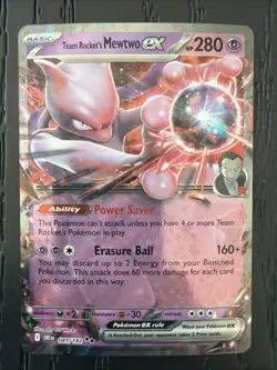 Pokemon TCG Team Rockets Mewtwo EX Double Rare Card 081/182 Near Mint - Image 1