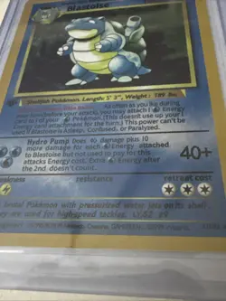 Blastoise Holo 2/102 Base Set - Near Mint WOTC Pokemon Card - Image 3