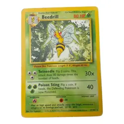 Beedrill 17/102 Base Set Rare MP WOTC Vintage Pokemon TCG Card Stage 2 Regular - Image 1