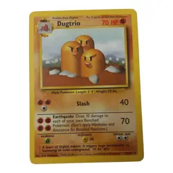 Dugtrio 19/102 Base Set Rare MP WOTC Vintage Pokemon TCG Card Stage 1 Regular - Image 3