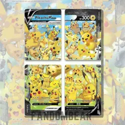 2021 Pikachu V-Union 4-card set Black Star Promo card SWSH139 SWSH142 Pokemon - Image 3