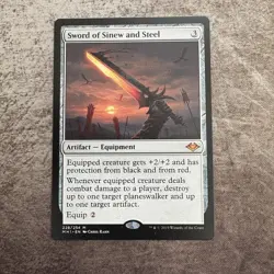 Sword of Sinew and Steel - Modern Horizons - MTG Magic the Gathering - NM - Image 1