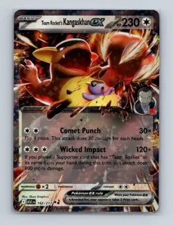 Team Rocket Kangaskhan ex 162 2026 Pokemon Ascended Heroes Double Rare Card NM+ - Image 1