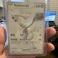 Reshiram EX 173/086 Pokemon White Flare Set Holo/ White Monochrome English Card - Image 1