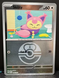 ❤ Pokemon TCG Ascended Heroes Reverse Holo Skitty 165/217 LOVE BALL! ❤ 👀 - Image 1