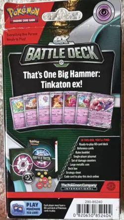 Pokemon TCG Tinkaton EX Battle Deck Sealed 60-Card Deck 2023 - Image 2