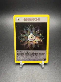 2000 Pokemon Team Rocket Holo Rainbow Energy 17/82 SWIRL - Image 2