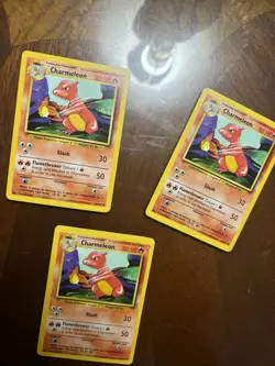 3 Near Perfect Vintage Base Set Charmeleon Pokemon TCG - Image 2