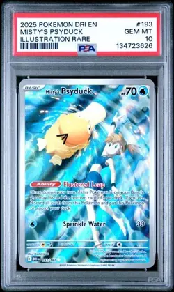 Pokemon Destined Rivals Misty's Psyduck 193/182 PSA 10 Gem Mint - Image 1