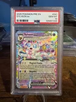 2025 POKEMON PRE EN-PRISMATIC EVOLUTIONS #041 SYLVEON EX PSA 10 - Image 1