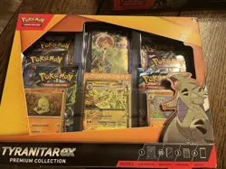 Pokemon TCG Tyranitar EX Premium Collection Promo Collection Box 6 Booster Packs - Image 1