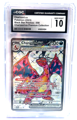 2023 POKEMON GEM MINT CHARIZARD EX #056 BLACK STAR PROMO HOLO GRADE 10 AWESOME ! - Image 1