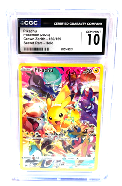 2023 POKEMON GEM MINT PIKACHU # 160/159 HOLO GRADE 10 AWESOME ! - Image 1
