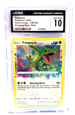 2020 POKEMON GEM MINT RAYQUAZA # 138/185 HOLO GRADE 10 AWESOME ! - Image 1