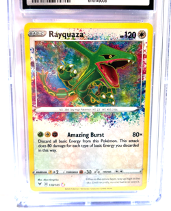 2020 POKEMON GEM MINT RAYQUAZA # 138/185 HOLO GRADE 10 AWESOME ! - Image 2