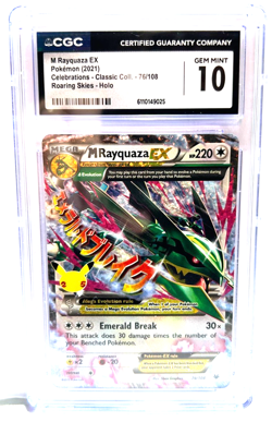 2021 POKEMON GEM MINT M RAYQUAZA EX # 76/108 HOLO GRADE 10 AWESOME - Image 1