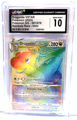 2022 POKEMON GEM MINT DRAGONITE VSTAR # 081/078 HOLO GRADE 10 AWESOME ! - Image 1