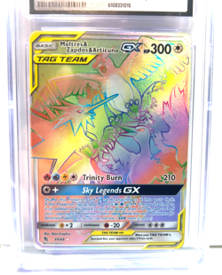 2019 POKEMON GEM MINT MOLTRES & ZAPDOS & ARTICUNO # 69/68 HOLO GRADE 10 AWESOME - Image 2