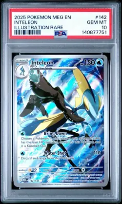 PSA 10 INTELEON #142 ILLUSTRATION RARE 2025 POKEMON MEG EN MEGA EVOLUTIONS - Image 1