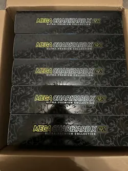 Pokemon Mega Charizard X Ultra Premium Collection EMPTY Playmat Sleeves 9x lot - Image 2